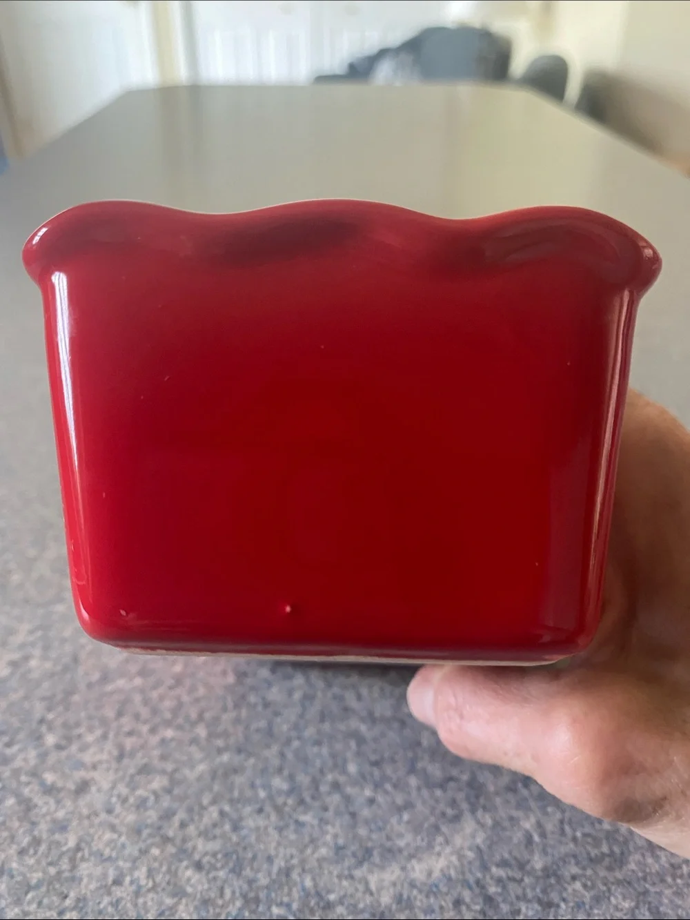 Red Ceramic Loaf Pan - 'Sing to the Lord' Inspirational Bakeware